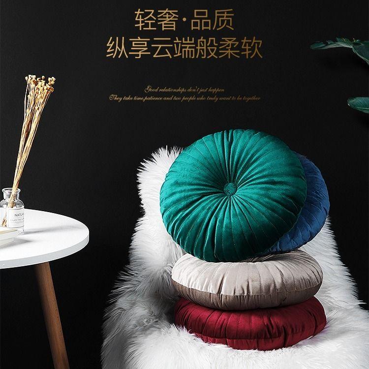 Gối Tựa Lưng Hình Tròn Bằng Nhung Trang Trí Ghế Sofa/Nhà Cửa