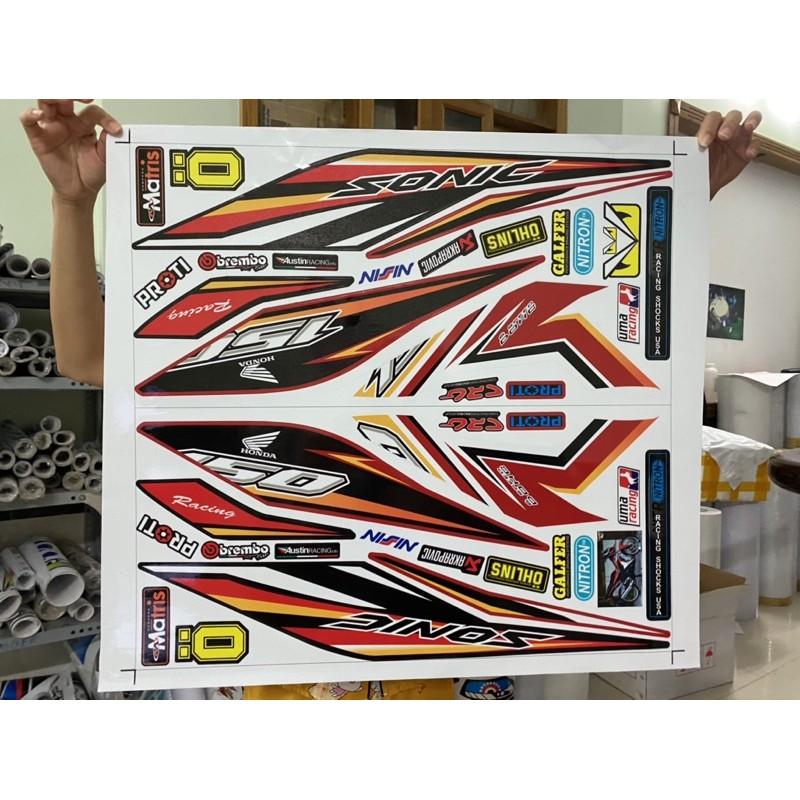 Tem rời dành cho honda sonic 150 trắng đỏ đen