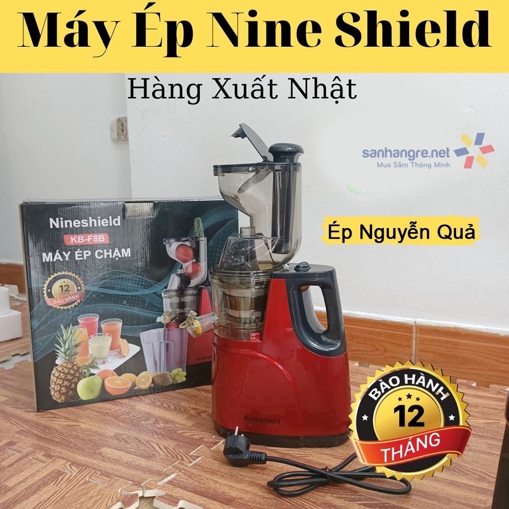 Máy ép chậm Nineshield KB-F8B Máy ép trái cây hoa quả nguyên trái