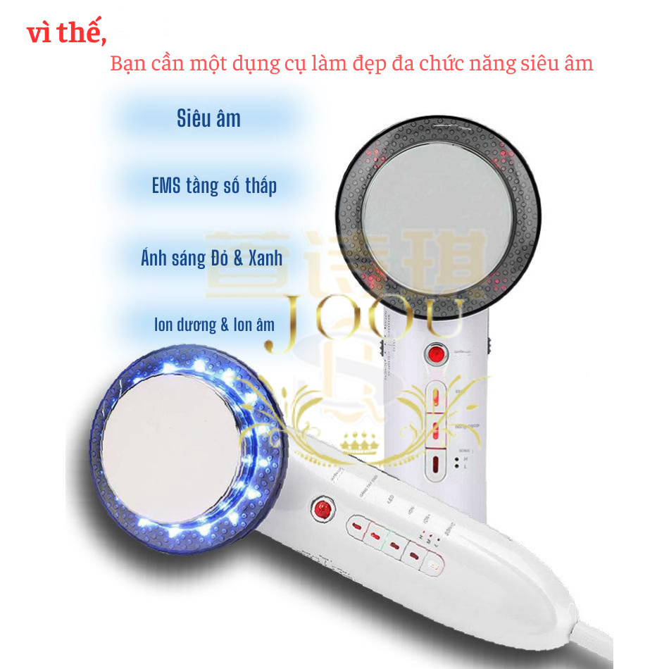 Máy Massage Bụng Sóng Siêu Âm Hồng Ngoại EMS JOOU FJ324 6 trong 1