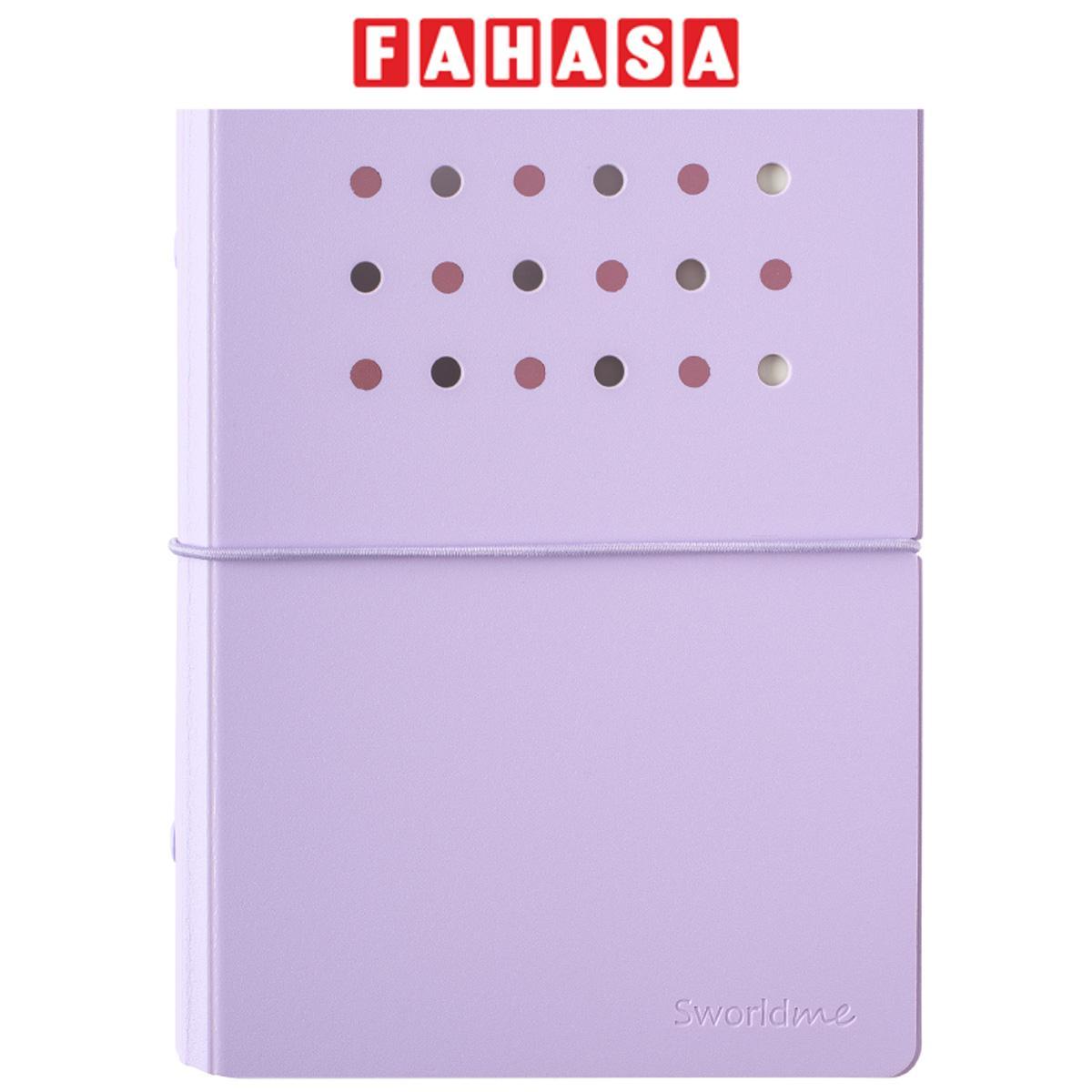 Sổ Còng Trang Trí A6 Bìa Cứng - 80 Trang 4 Lỗ - Sworld ST6188-PE - Purple