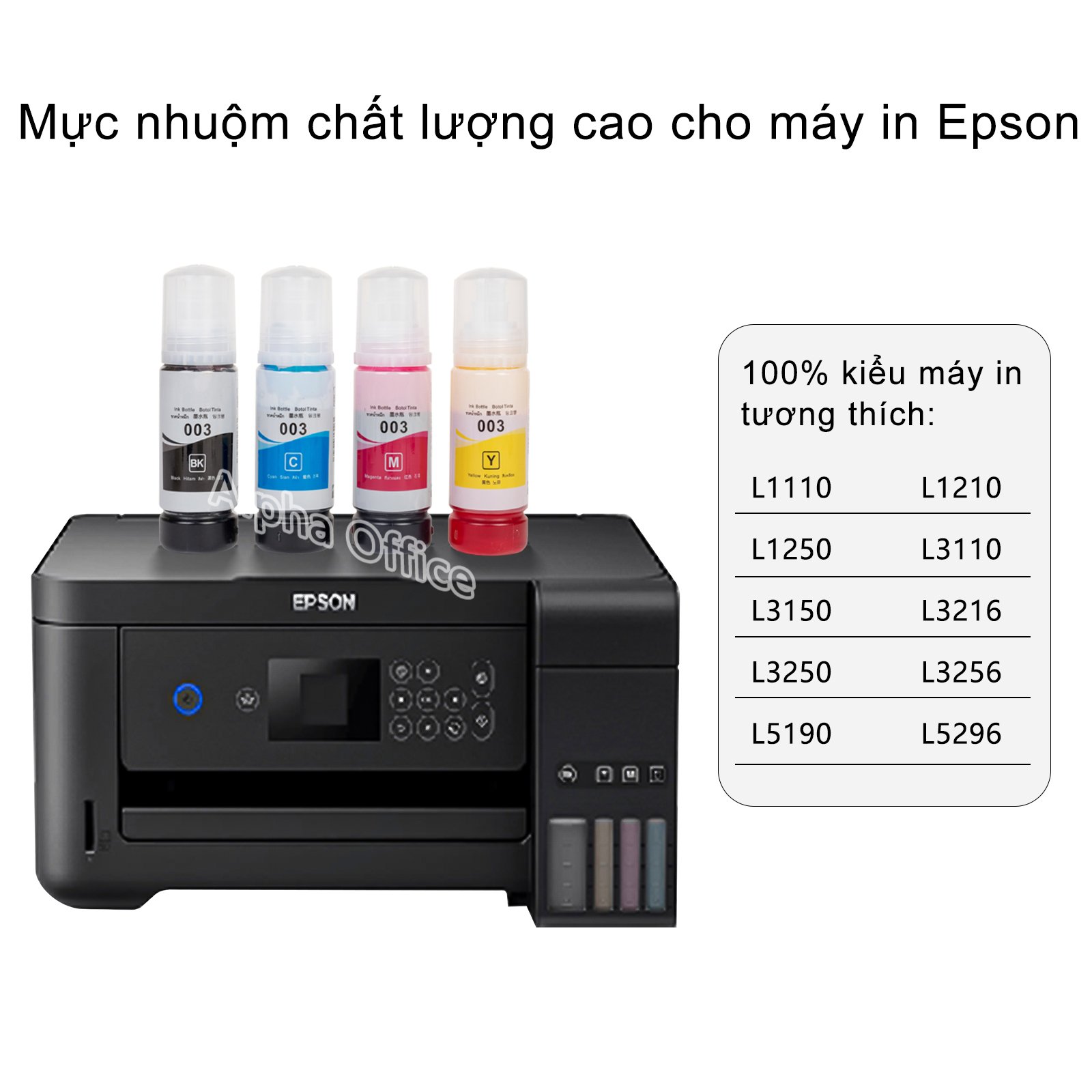 Mực in màu xanh Cyan 003 cho máy in Epson L1110/ L3110/ L3150/ L4150/ L1110