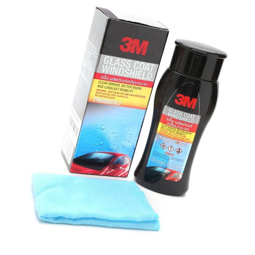 Combo Dung Dịch Chống Bám Nước Kính Xe 3M 08889 LT 200ml Và Xà Bông Rửa Xe 3M Car Wash Shampoo 1L +Tặng Sáp - 3M Long Vu