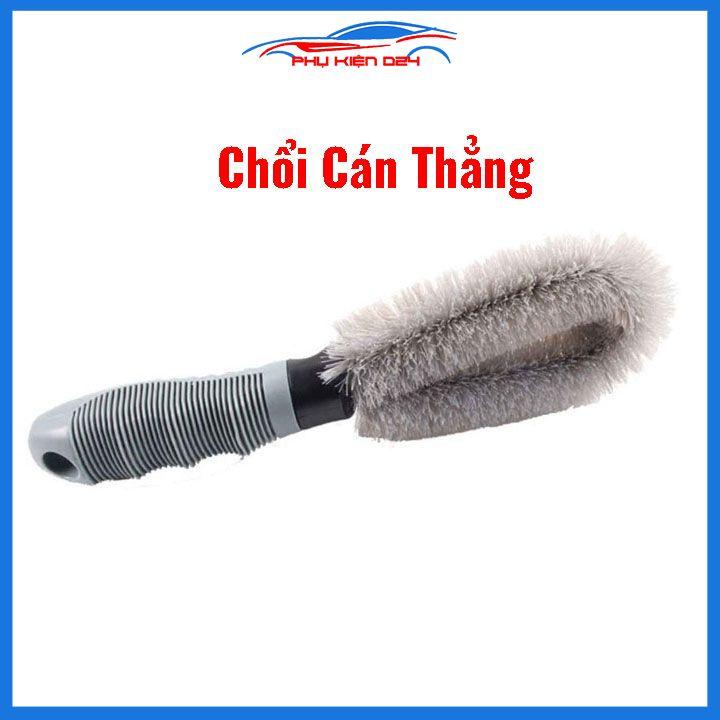 Bộ dụng cụ 2 bàn chải chăm sóc vệ sinh bánh xe ô tô chuyên nghiệp