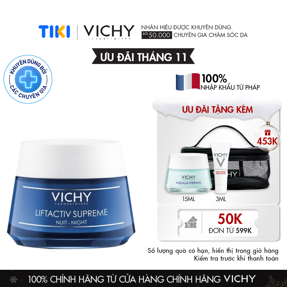 Vichy Kem Dưỡng Chống Nhăn Săn Chắc Da Ban Đêm Liftactiv Ds Night Cream 50ml