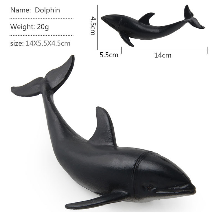 Đồ chơi 8 mô hình Cá &amp; sinh vật Biển Size lớn (14-18 cm) Animal Ocean World cho bé 3 tuổi nhập vai (Mẫu 02)