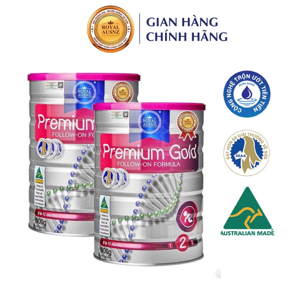 SỮA HOÀNG GIA ÚC PREMIUM GOLD 2 - DÀNH CHO TRẺ TỪ 6 - 12 THÁNG TUỔI ( 2 Hộp )