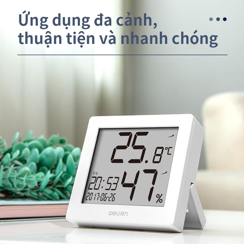 Nhiệt ẩm kế điện tử Deli - 8813