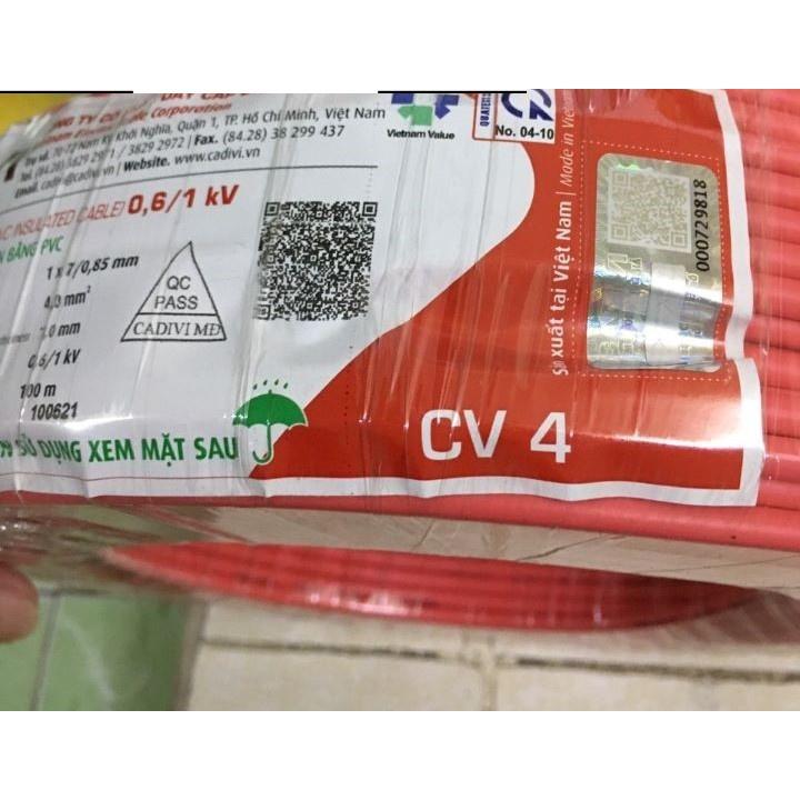 Dây điện Cadivi 4.0 đơn - CV4.0