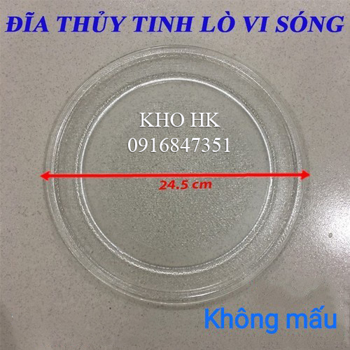 Đĩa lò vi sóng loại không mấu ĐK 24.5cm dùng cho các loại LVS 18L-20L