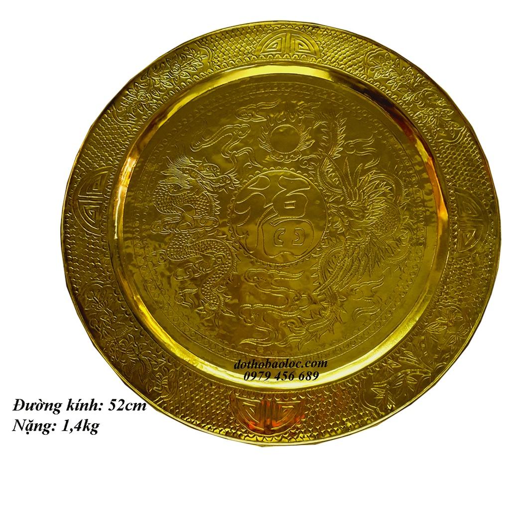 Mâm đồng chữ PHÚC 52cm nặng 1,4kg