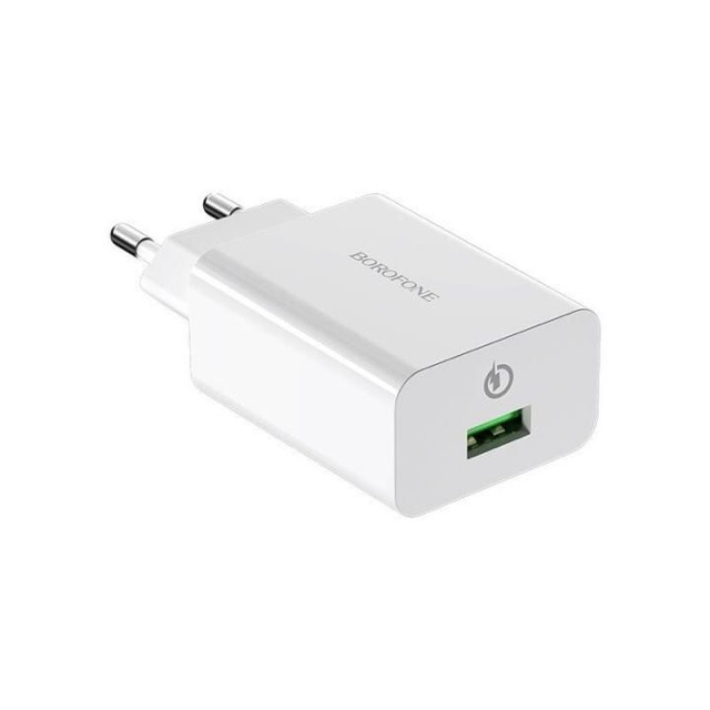 Cốc sạc nhanh Borofone 18w BA21A cổng USB - Hàng chính hãng