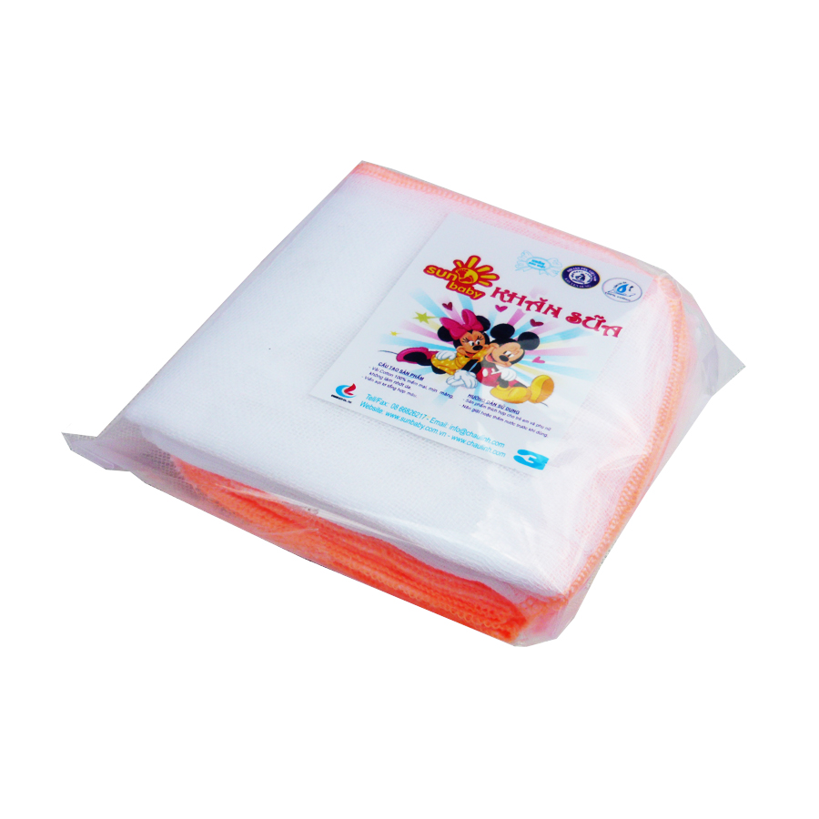 Khăn sữa mềm chuột nhí 3 lớp 25x25 cm- Sunbaby