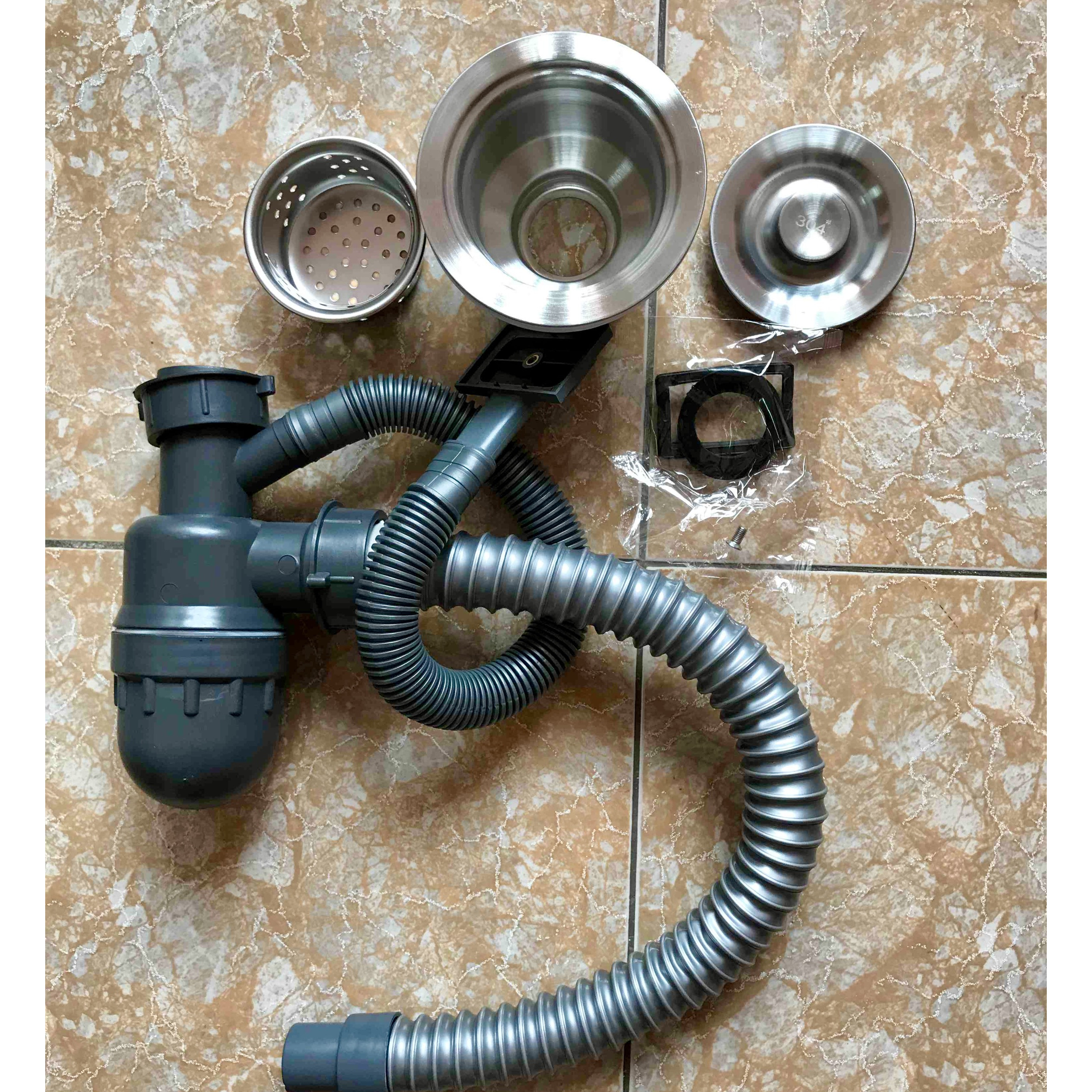 Bộ xả chậu rửa chén inox 304, hàng đẹp giá rẻ.