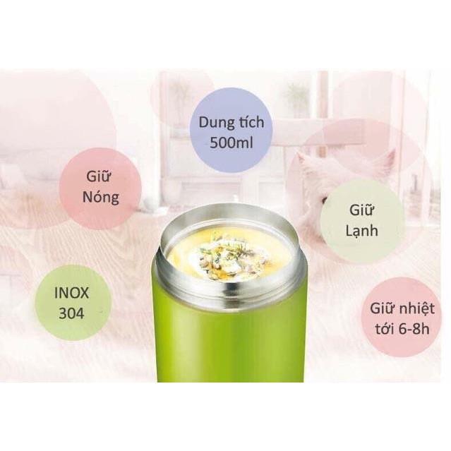 Bình ủ Cháo Giữ Nhiệt Cao Cấp Dung Tích 500ml LHC8024 (cam kết hàng chuẩn, y hình