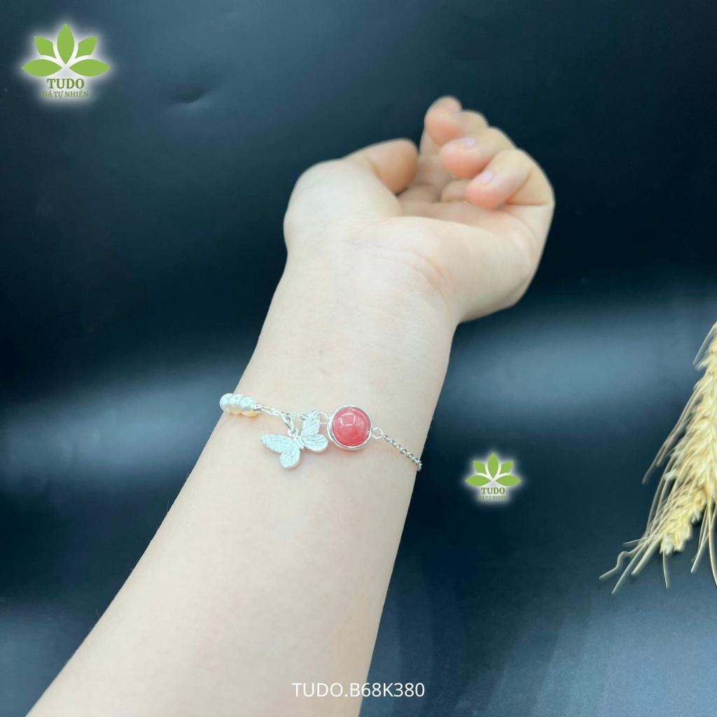 Vòng Tay Nữ Đẹp - Vòng Phong Thủy Đa Mệnh TUDO VCBDAOH VCBNT AG925 B68K380 Charm Hồ Điệp - Tình Duyên