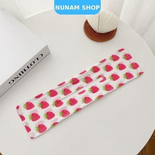 Dây bới tóc nơ tạo kiểu họa tiết trái cây và hoa siêu xinh cho mẹ và bé Nunam Shop