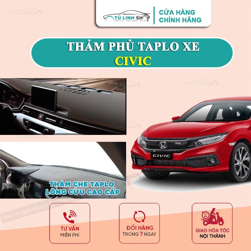 Thảm taplo HONDA CIVIC bằng lông Cừu 3 lớp hoặc Da Cacbon