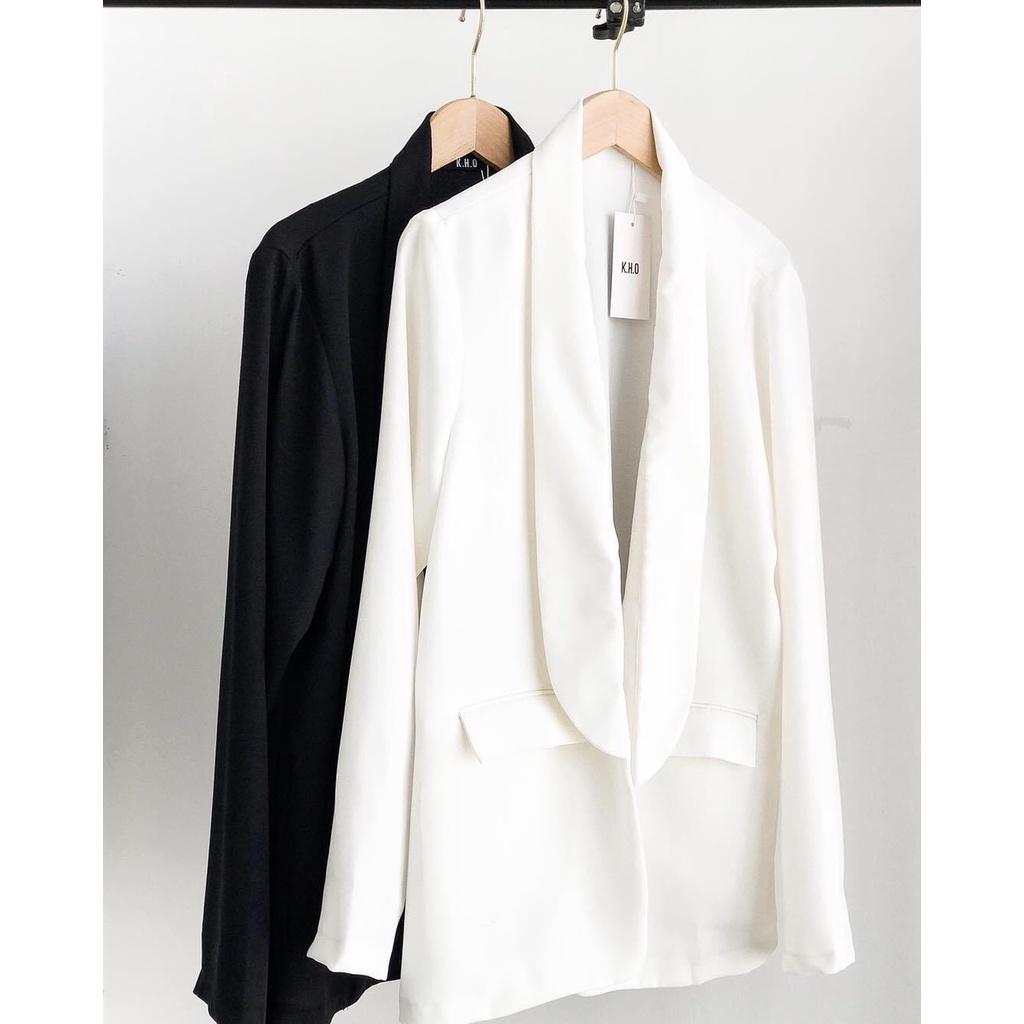 Áo vest nữ tay dài, áo blazer khoác ngoài kiểu cổ sam dài tay, hàng thiết kế phom dáng Hàn Quốc