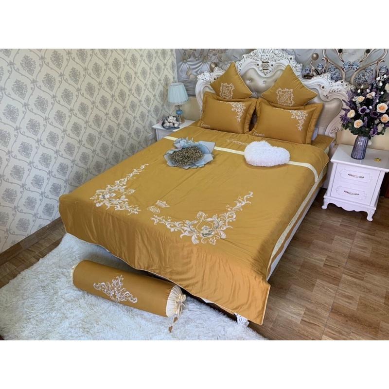 BỘ CHĂN GA GỐI SATIN COTTON 7 MÓN HÀNG CAO CẤP