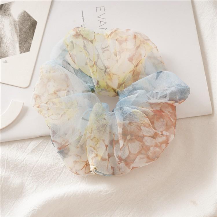 Dây Cột Tóc Scrunchies Màu Loang Tiểu Thư HOT TREND Bản To Vải VOAN - DT013