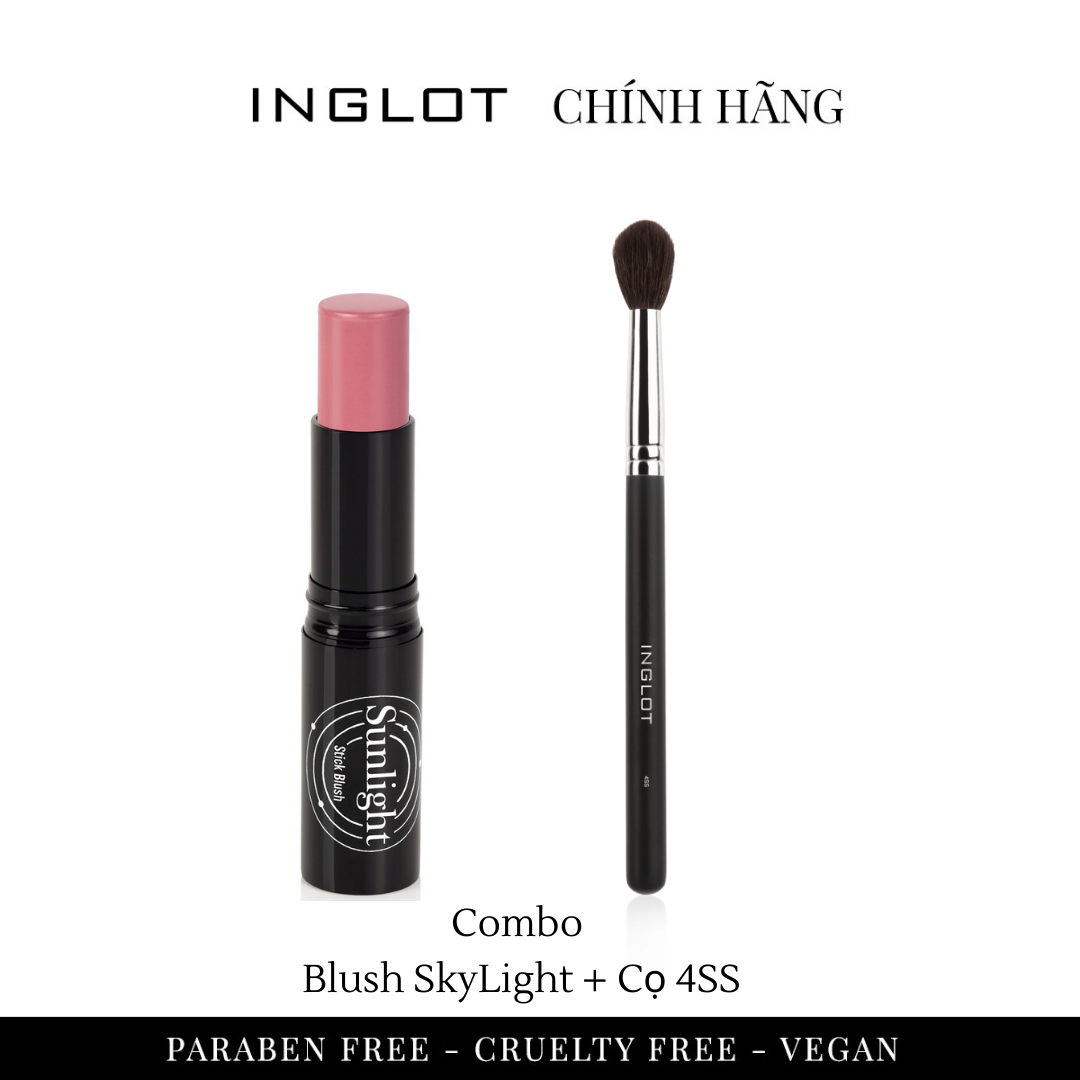 [Combo Sky Light] Má hồng dạng thỏi Sunlight + Cọ trang điểm 4SS Inglot