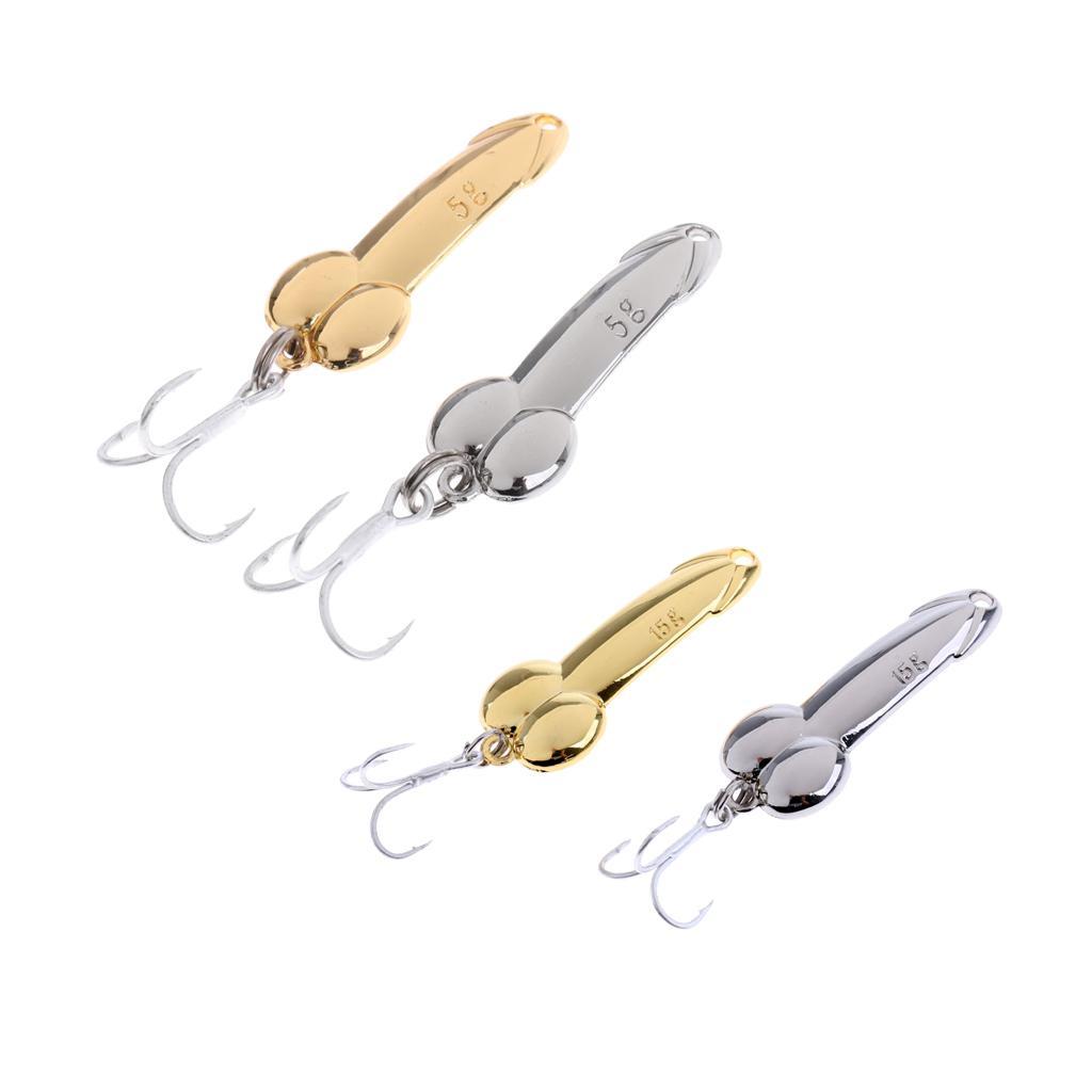 Pack of 4Pcs Fishing Lure Bass Funny Tackle Hooks Spinner Metal Spoon Pike 5g/15g