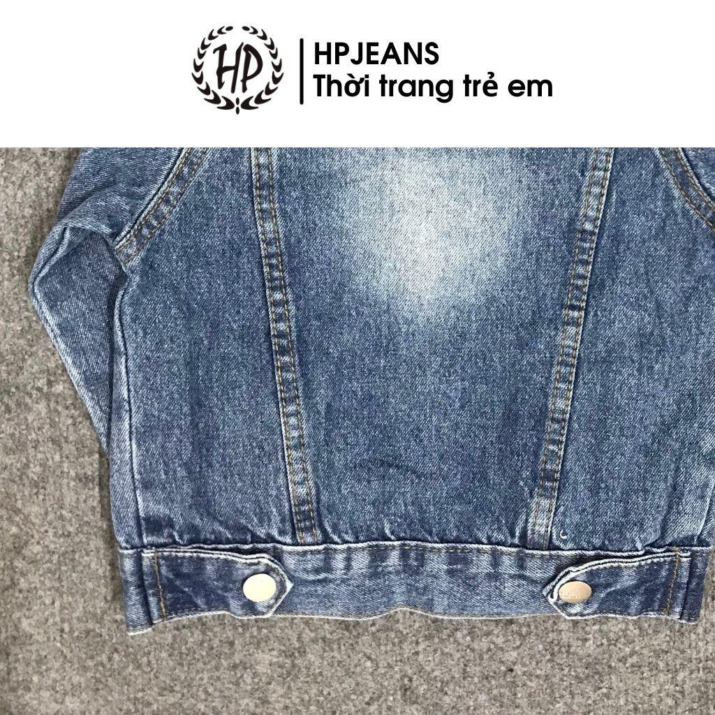 Áo Khoác Jean Cho Bé HPJEANSA004 HẬU BÙI Áo Khoác Bò HPJeans Cho Bé Trai Bé Gái Chất Liệu 100% Cotton Cho Các Bé