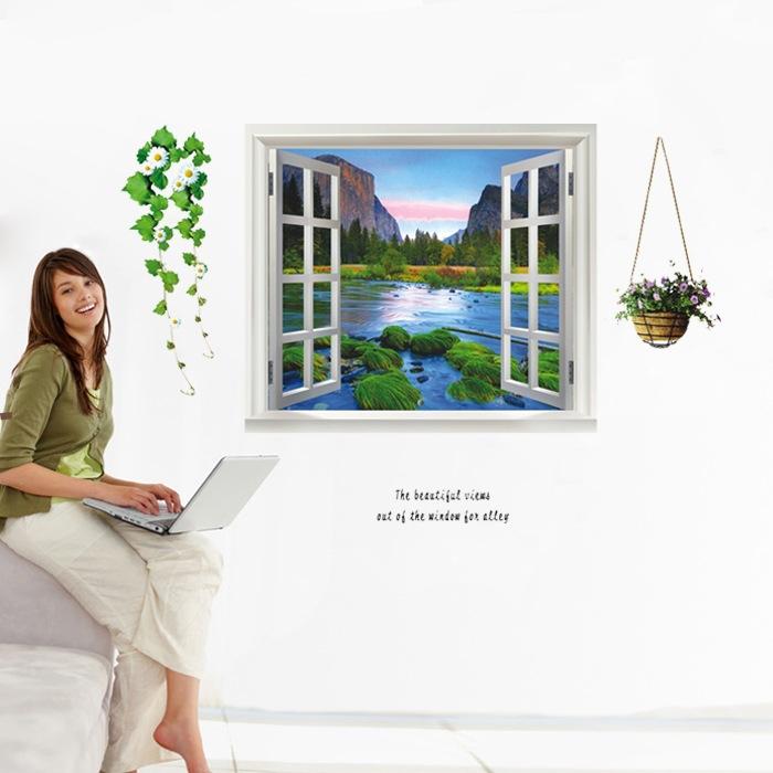 Decal cửa sổ suối AY893