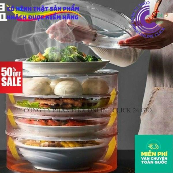 Lồng Bàn Việt Nhật, Hộp Đựng Thức Ăn 5 Tầng Có Thể Tháo Ra, Khay Đậy Thực Phẩm Giữ Nhiệt Trong Suốt - Hàng Cao Cấp
