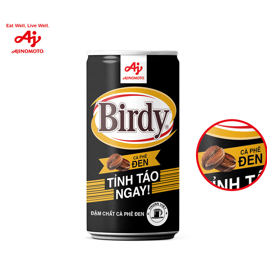 Thùng 30 Lon Cà Phê Birdy® Đen 170ml/Lon