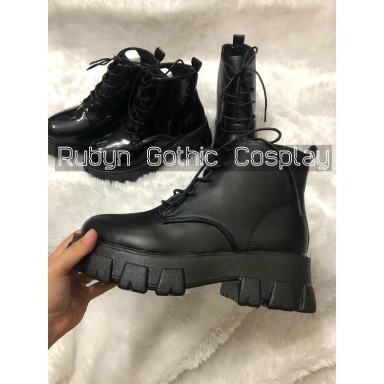 Giày Boots Chiến Binh mẫu mới 2020 5cm ( size 35-40 ) ( BÓNG và NHÁM )