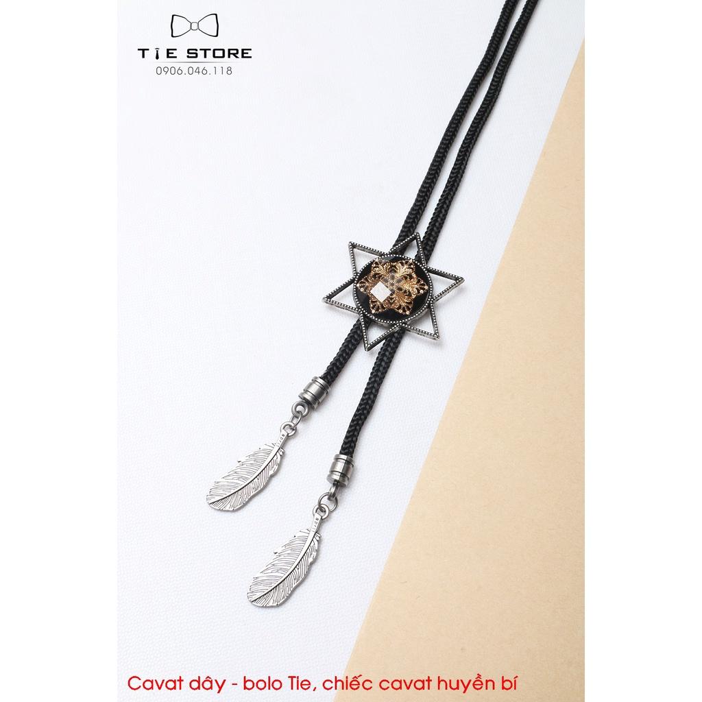 Bolo Tie chiếc cavat huyền bí - cavat dây bolo đính đá cao cấp tặng kèm hộp nhỏ, kèm ảnh minh họa