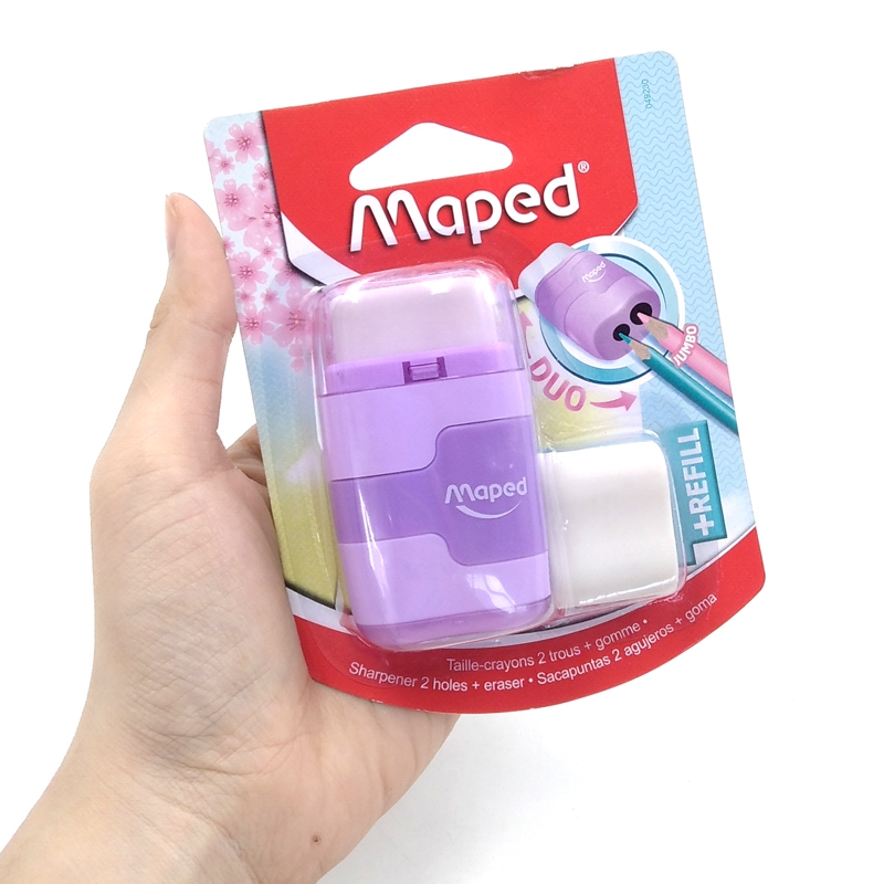 Gôm Chuốt 2 Lỗ Pastel Maped 049230 - Tím