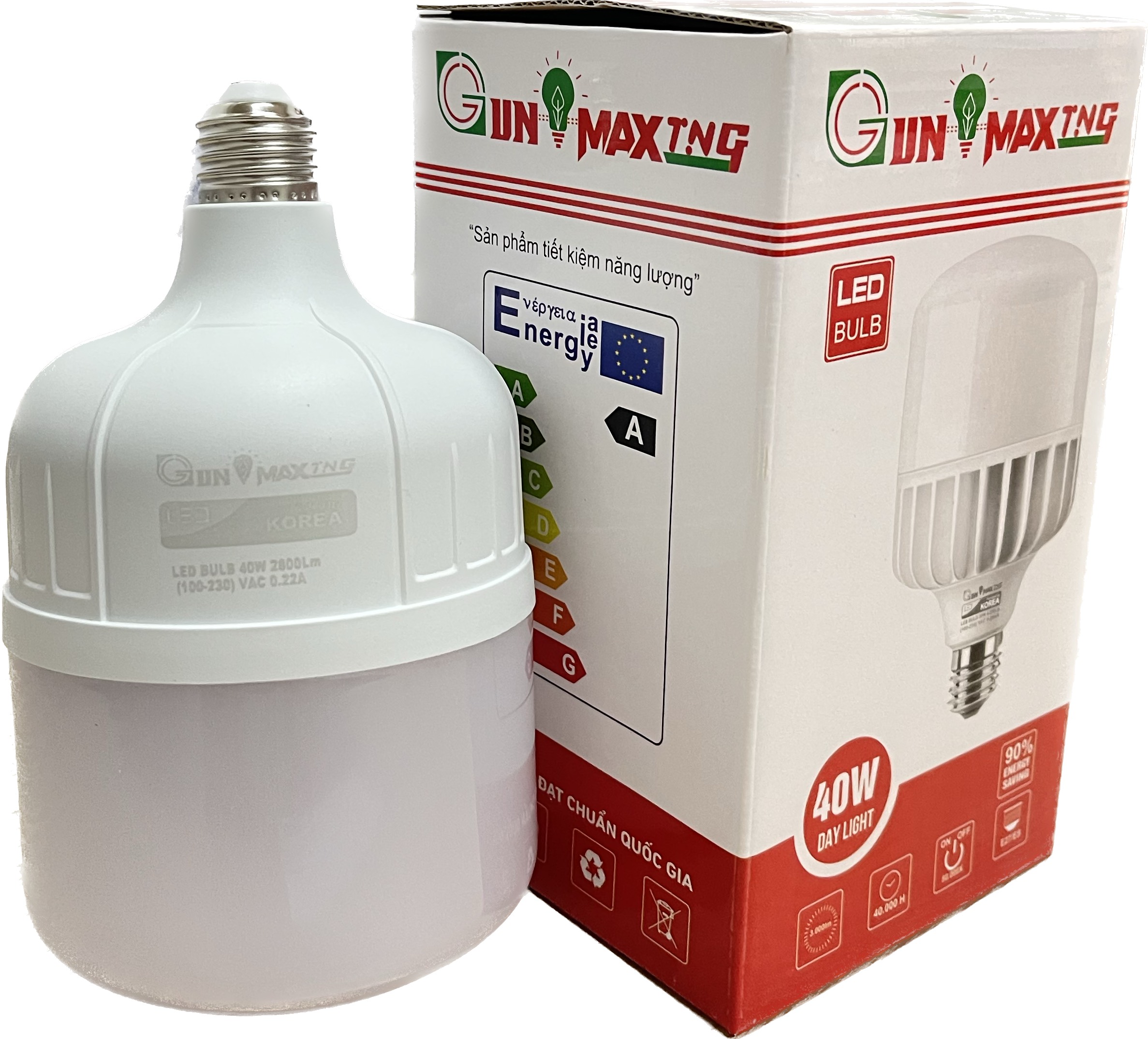 LED trụ nhựa 40W sáng trắng- Gunmax TNG