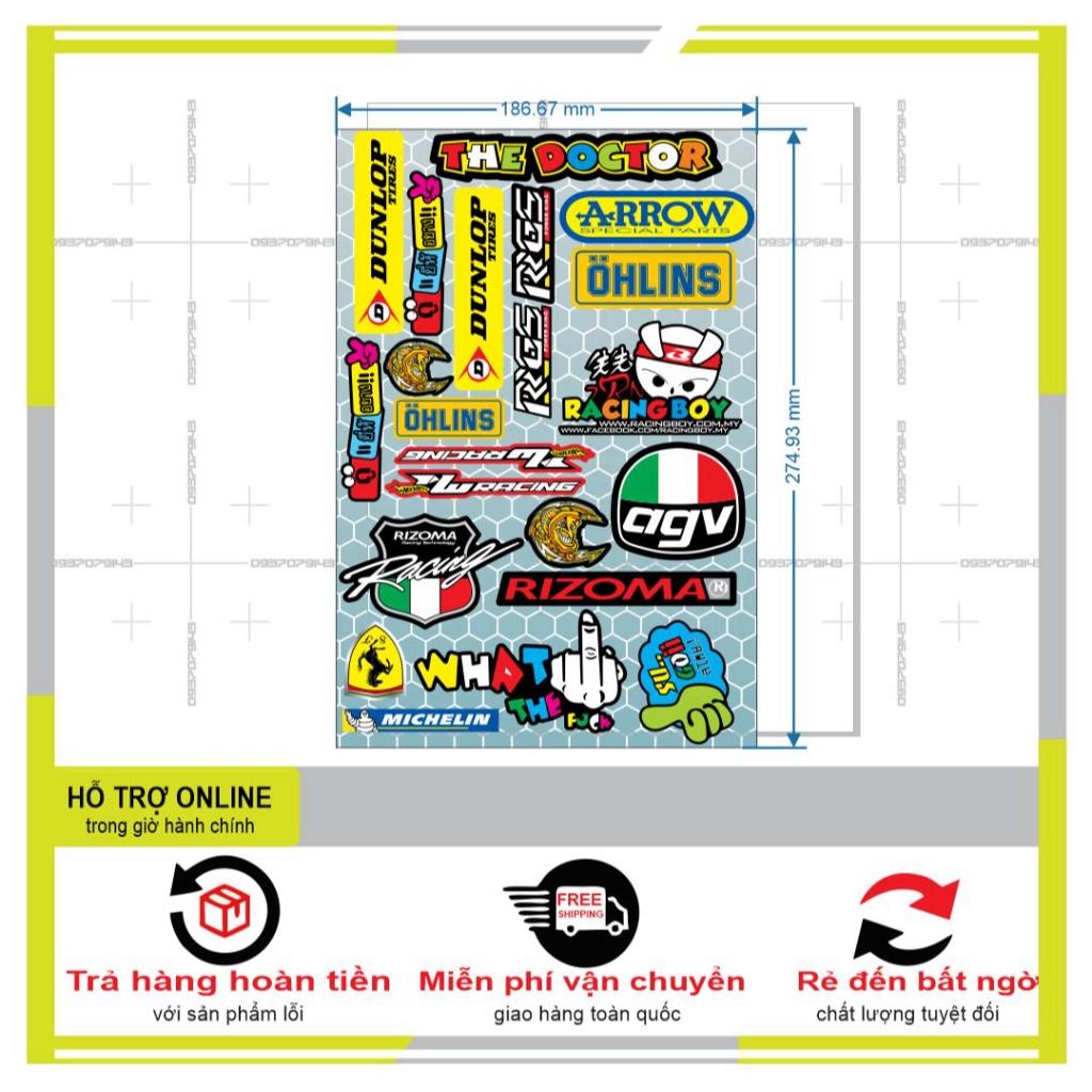 LOGO STICKER CÁC THƯƠNG HIỆU NỔI TIẾNG - BI DECAL