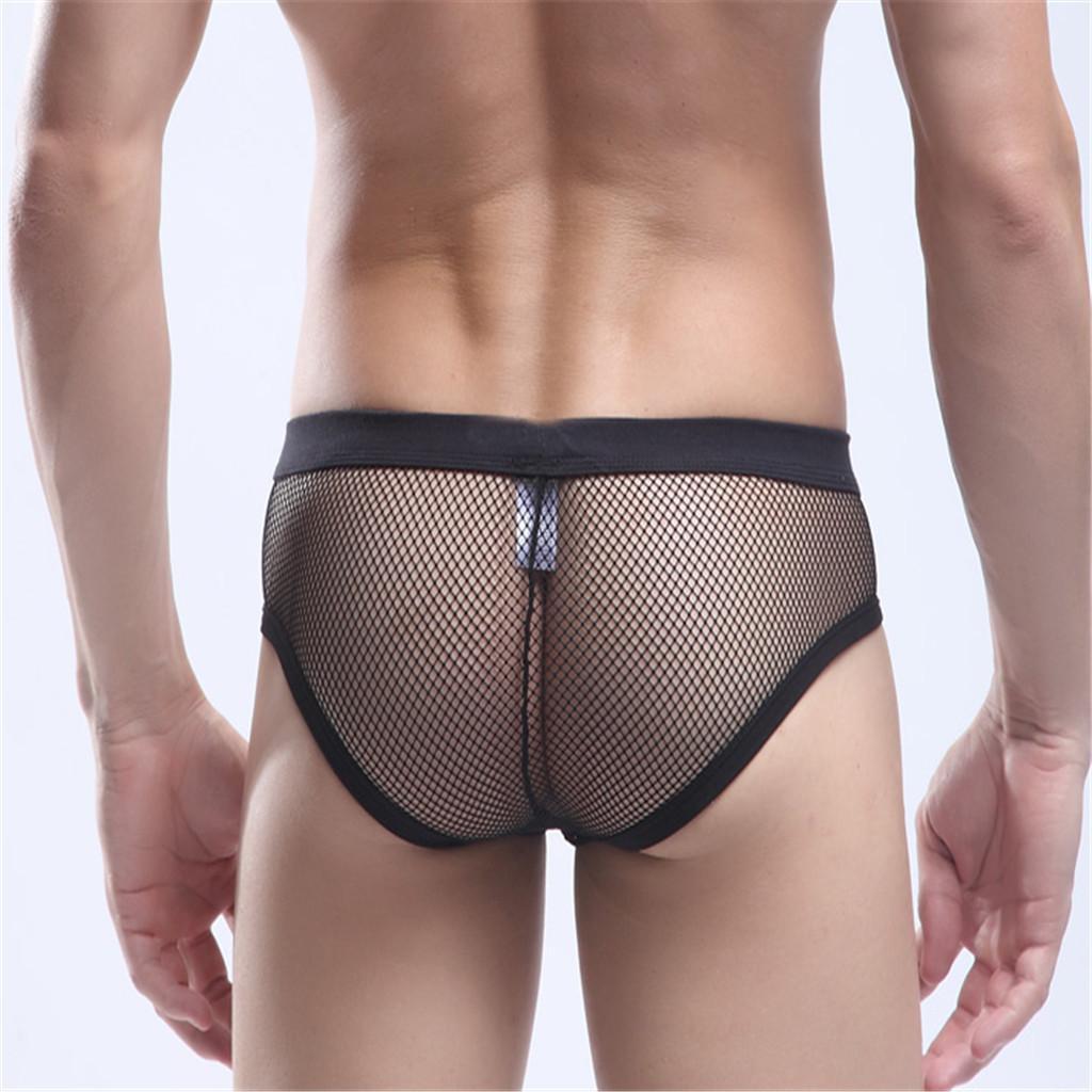 Men's Sexy Bikini Underwear Brief Mesh Transparent Clubwear