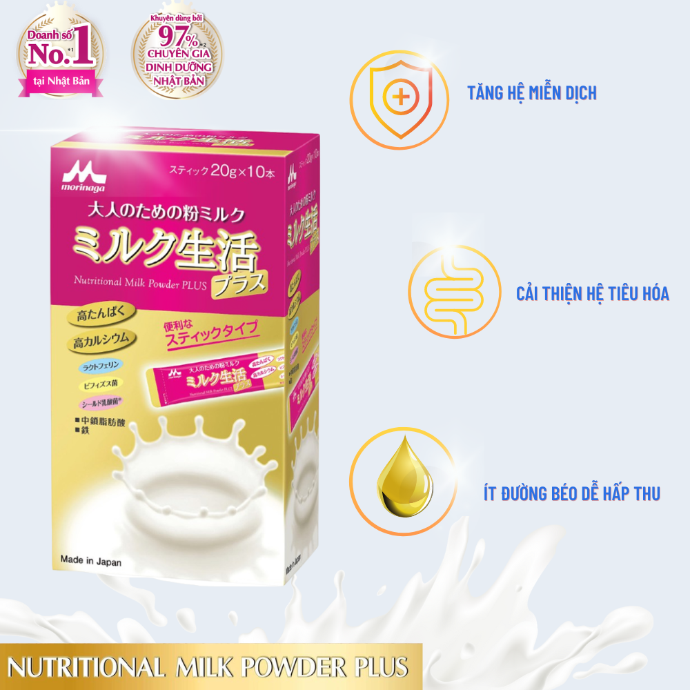 Thùng 12 hộp sữa bột Morinaga Nutritional Milk Powder PLUS 200g