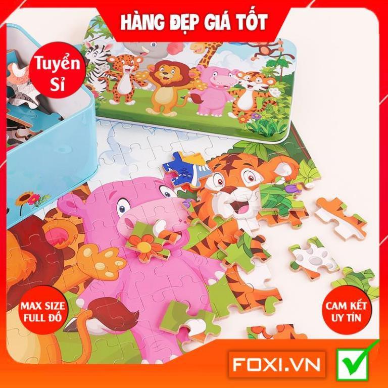 Tranh xếp hình-ghép hình 200 miếng gỗ Foxi puzzle nhiều chủ đề-Đồ chơi cho trẻ-phát triển trí tuệ