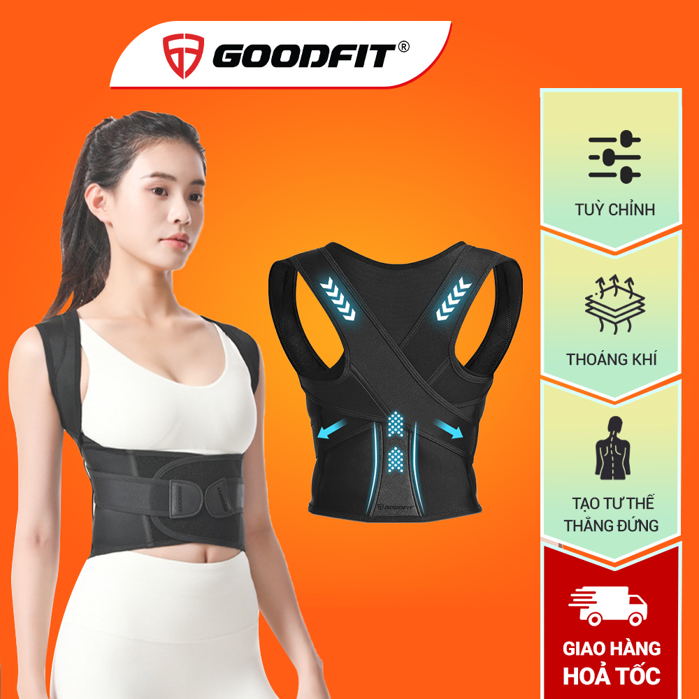 Đai chống gù lưng nam, nữ, trẻ em hỗ trợ cải thiện vóc dáng chính hãng GoodFit GF716P