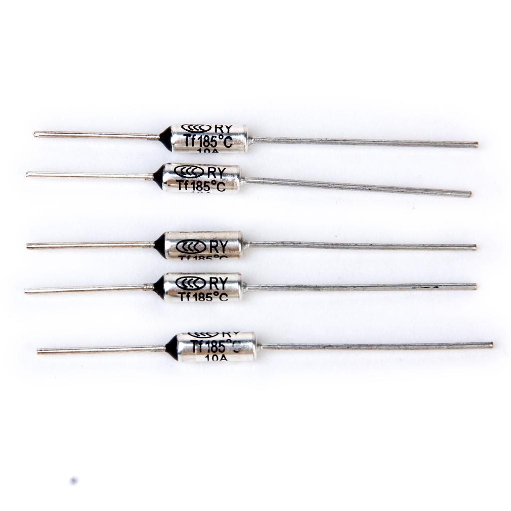 5pcs Temperature Thermal Fuses Medium Speed for Rice Cooker 250V 185℃