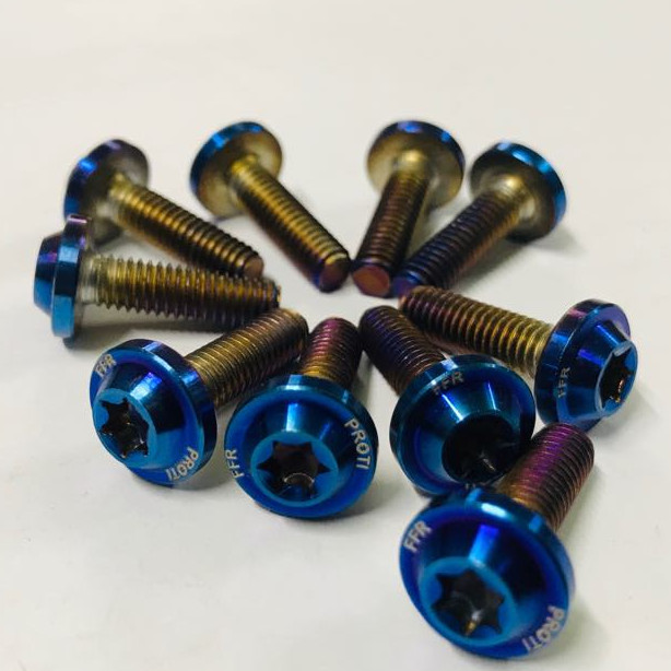 Bộ ốc proti xi mạ titan gắn dàn áo các loại xe máy,moto BẢO LONG RACING