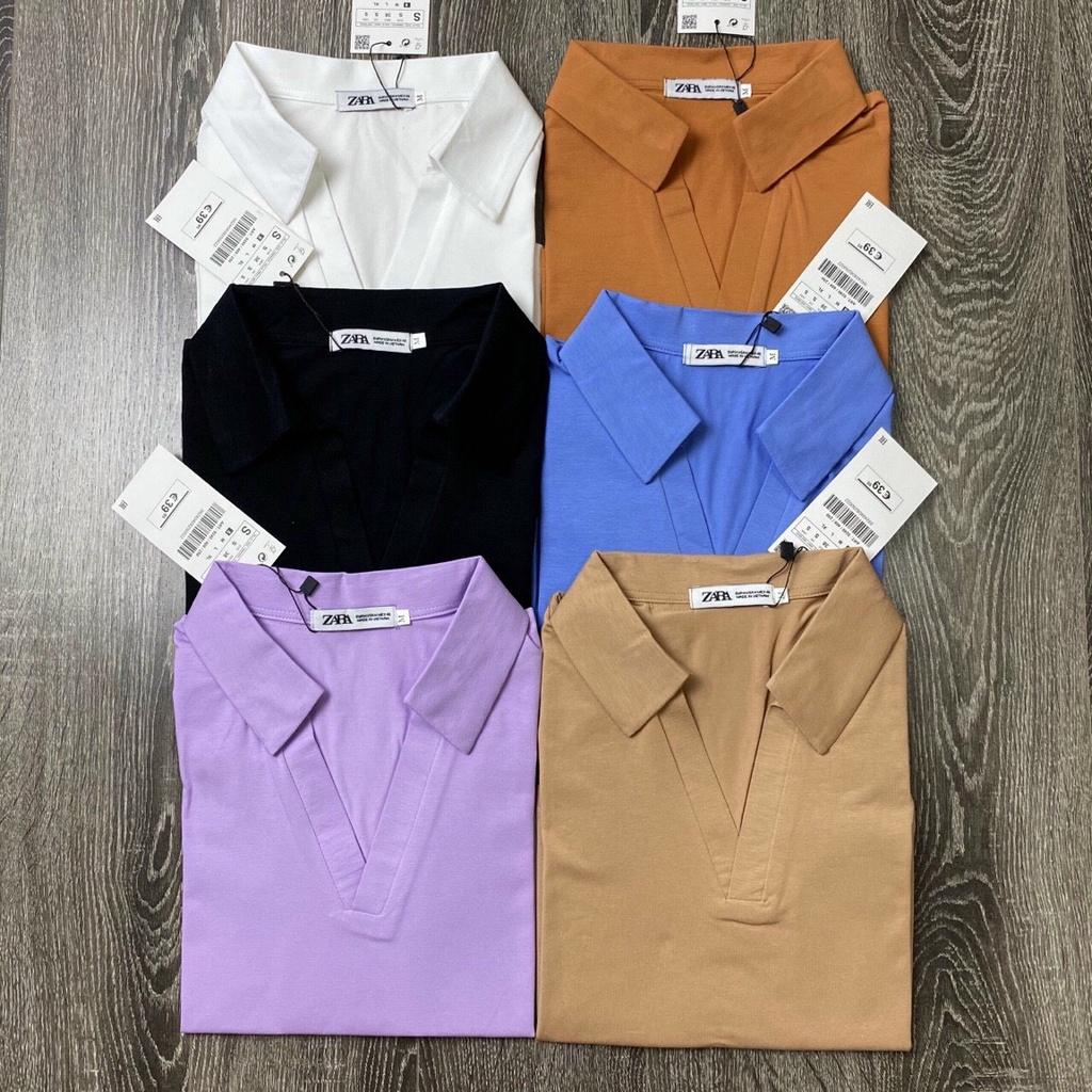 Áo croptop dài tay cổ trụ vải cotton siêu mềm mịn, dày đẹp, co giãn 4 chiều