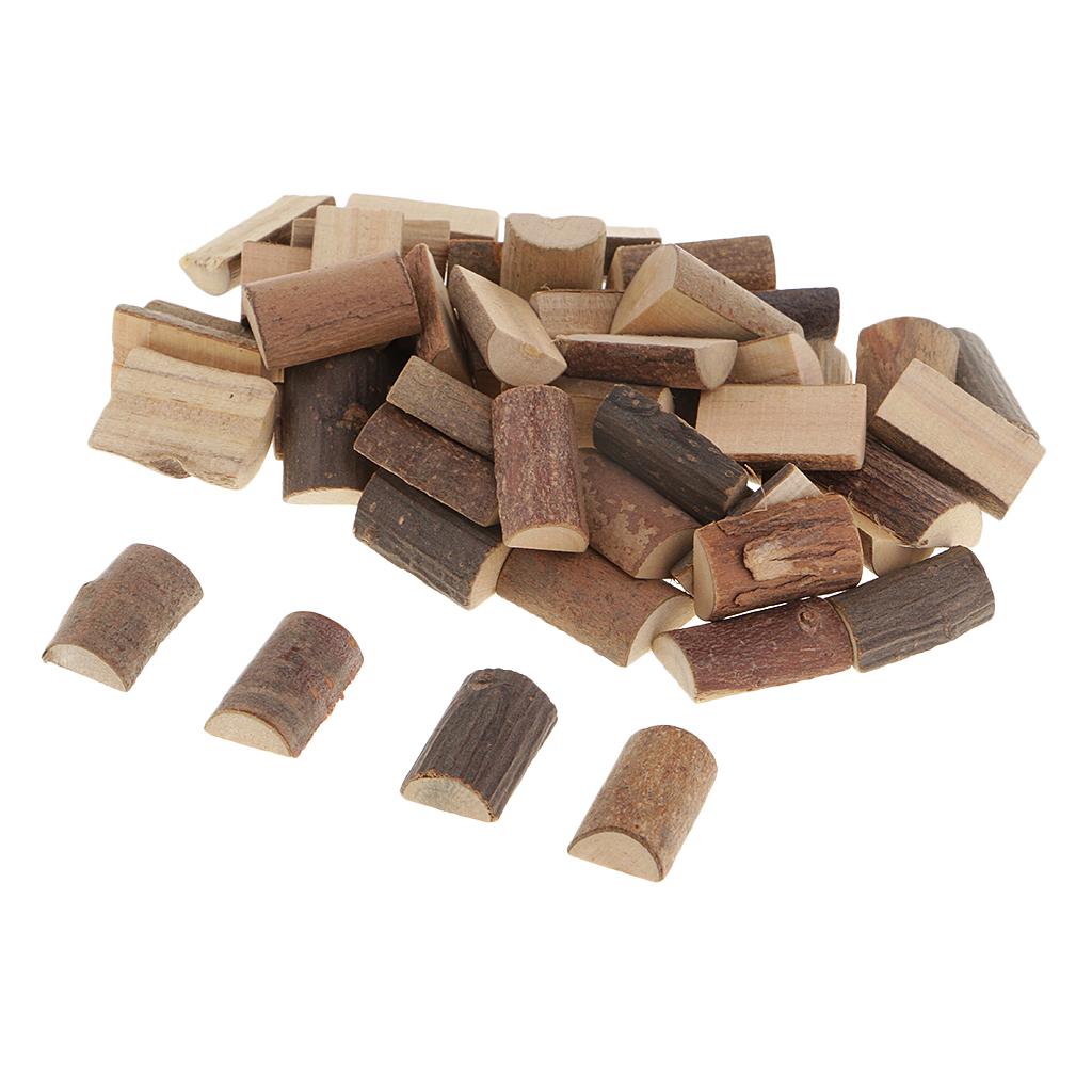 Set 50 Thanh Gỗ Cắt Nửa Dùng Làm Phụ Kiện Trang Trí Tiệc Cưới