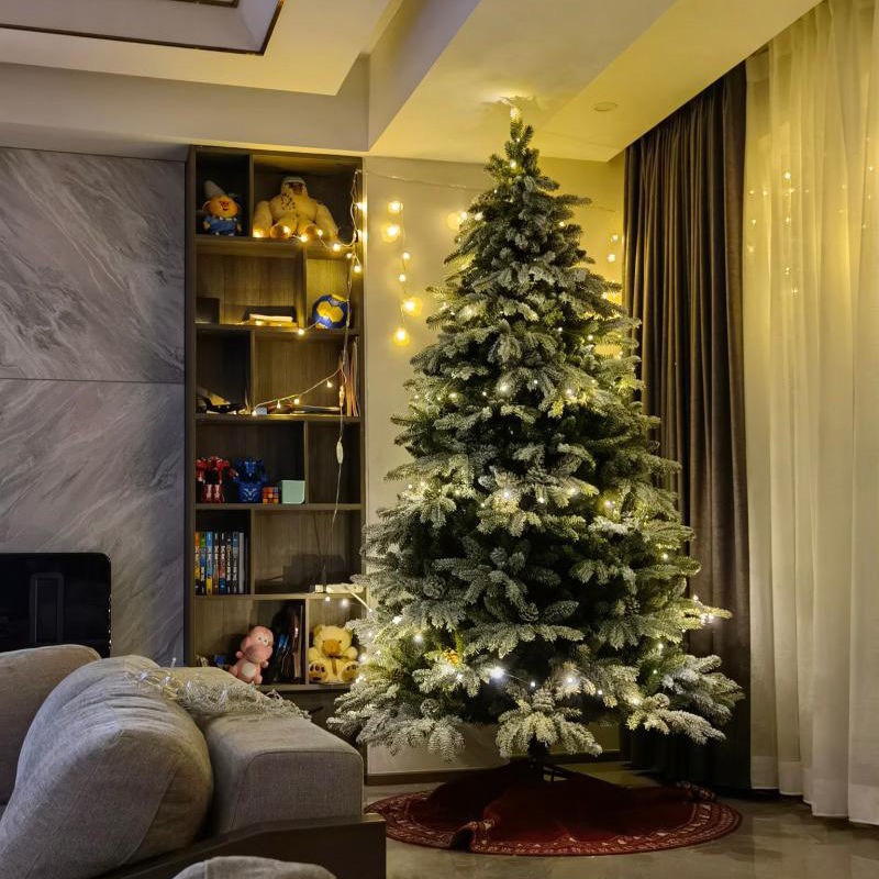 Cây Thông Tuyết Lá PE Cao Cấp C15 Cao 1.2m Cây Thông Trang Trí Noel