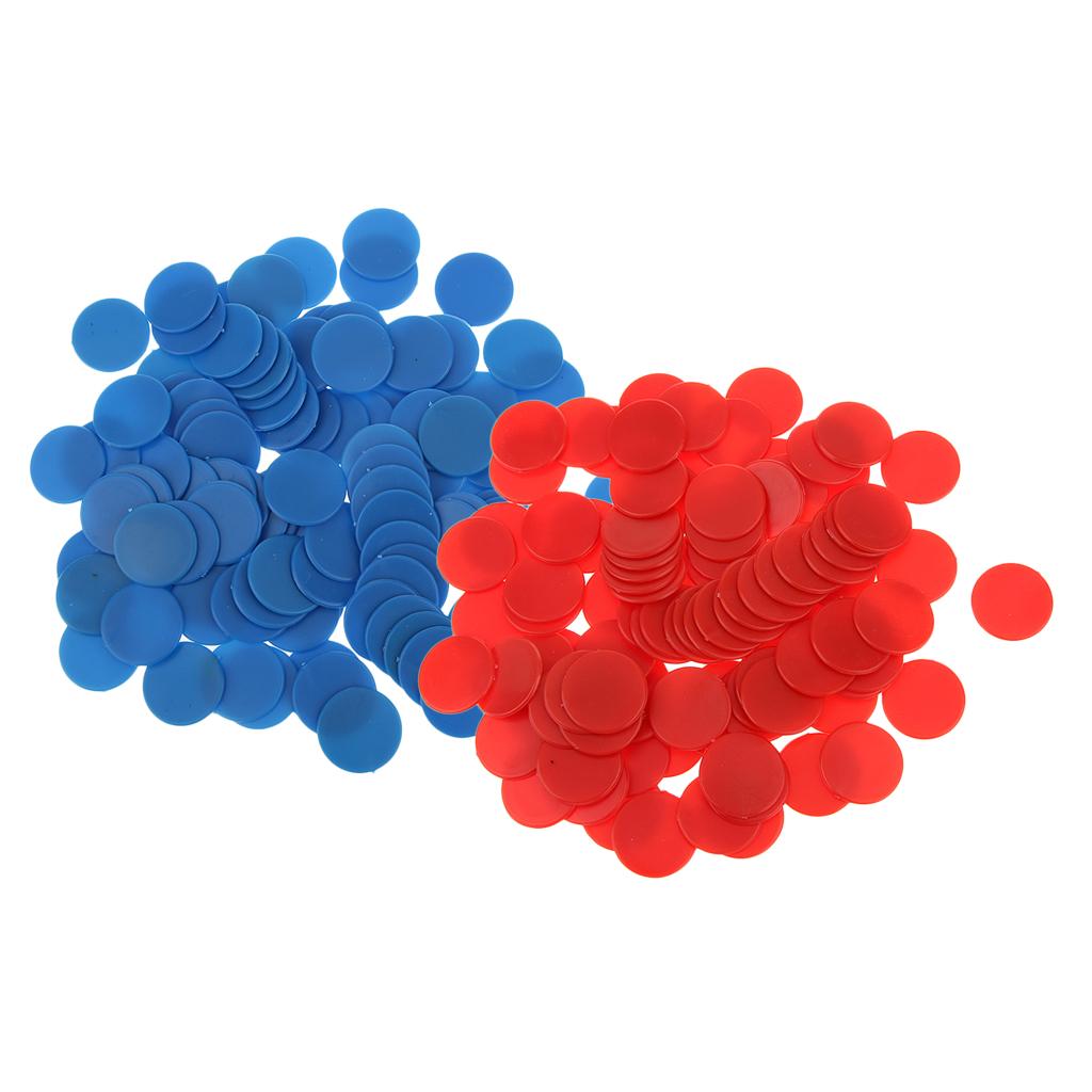 Pack of 200 Plastic Board Game Counters Games Chip Kids Numeracy Teaching Toy