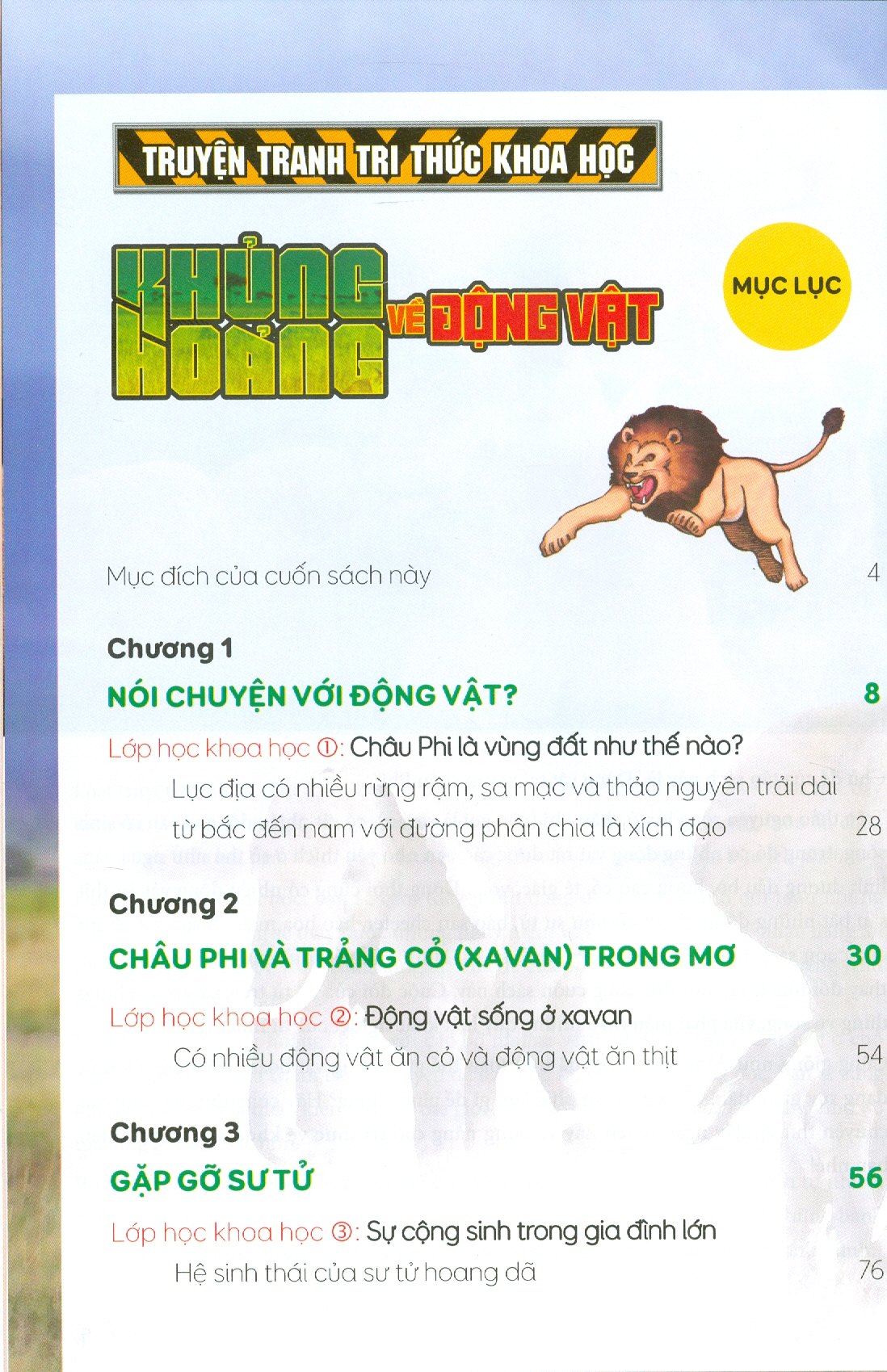 Truyện Tranh Tri Thức Khoa Học - KHỦNG HOẢNG VỀ ĐỘNG VẬT