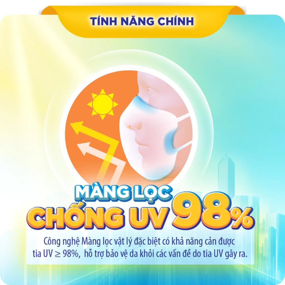 [MỚI] Bộ 10 gói khẩu trang chống nắng Unicharm UV Mask 5 miếng