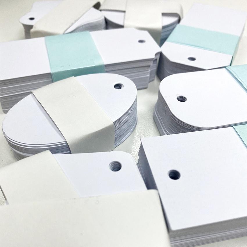 Thẻ Tag Giấy Trắng_50pcs - White - WLVN01,Rounded corners