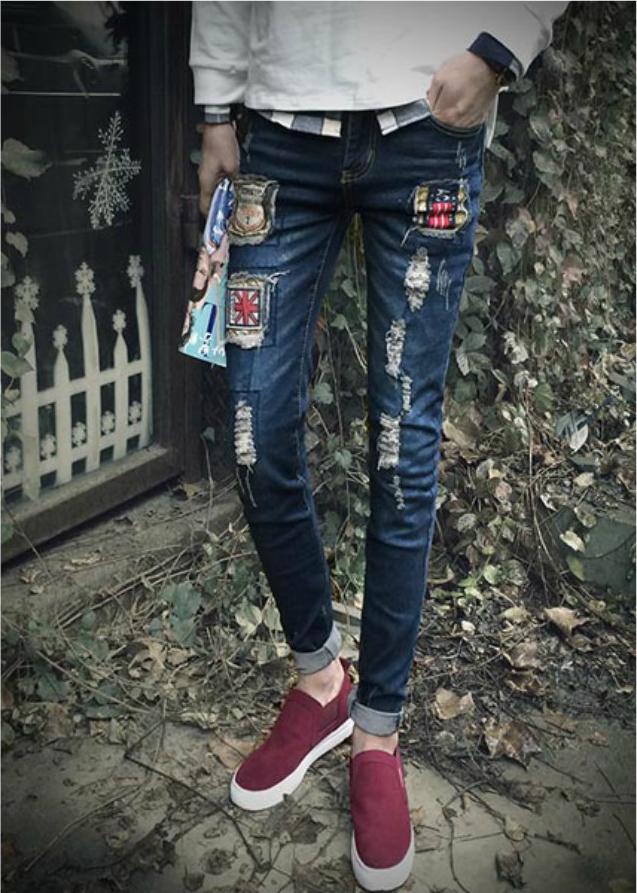 Quần jeans túi rách logo cờ anh Mã: ND0685